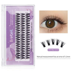 10mm Clustered Fishtail Eyelashes Grafted 0.05C Curling Lashes