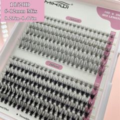 Soft Natural C Curling Cluster Lashes 6-12mm Individual Lashes Extensions