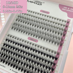 Soft Natural C Curling Cluster Lashes 6-12mm Individual Lashes Extensions