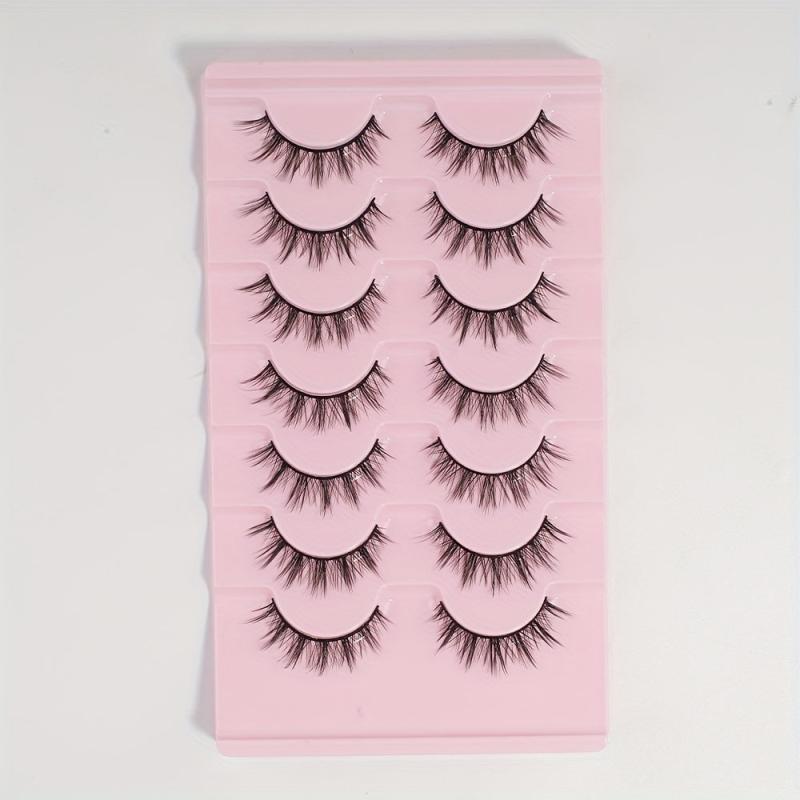 7 Pairs Manga Lashes Natural 3D Volume Wispy Anime Eyelashes Pack EYDEVRO