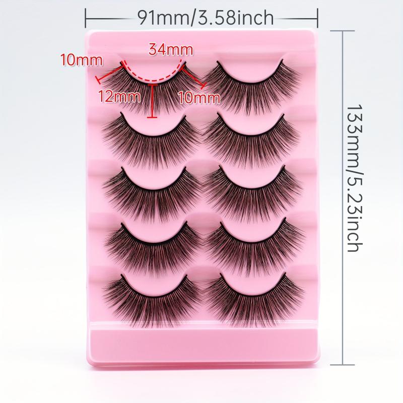 5 Pairs 3D Faux Mink Lashes for Makeup Extensions