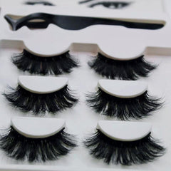 3 Pairs Faux Mink Lash & Magnetic Eyeliner Set