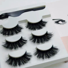 3 Pairs Faux Mink Lash & Magnetic Eyeliner Set