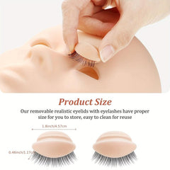 6 Pairs Replaceable Eyelids for Eyelash Training & Makeup Extension