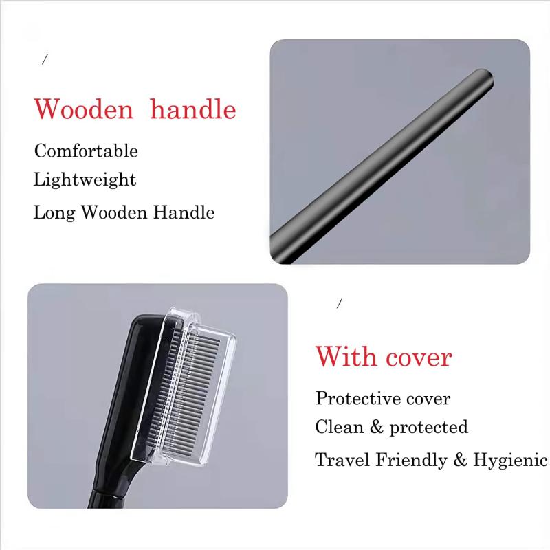 Metal Eyelash Comb & Brush Set + Mascara Wands & Lash Separator