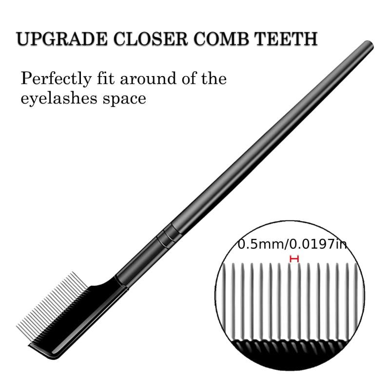 Metal Eyelash Comb & Brush Set + Mascara Wands & Lash Separator