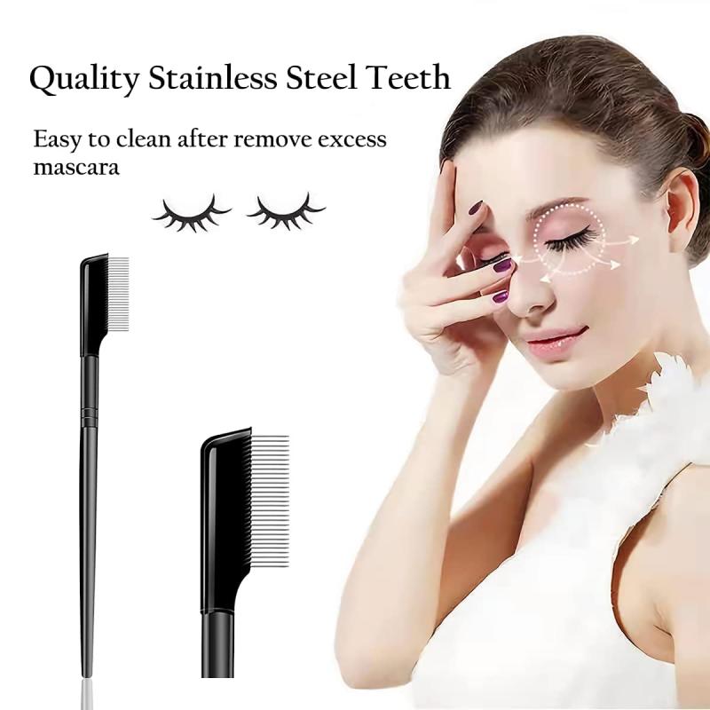 Metal Eyelash Comb & Brush Set + Mascara Wands & Lash Separator