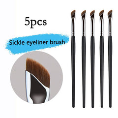 5pcs Sickle Eyeliner Brush Edge Makeup Brush Liquid Eyeliner Brush
