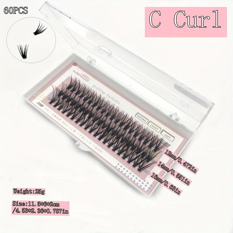 30D 40D DIY Cluster Eyelashes 0 07 C 12mm 14mm 16mm Individual Volume Lashes