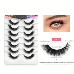 7 Pairs Thick & Curling False Eyelashes Extensions
