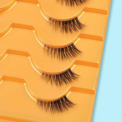 10 Pairs Wispy Half Lashes 11mm Natural Look Clear Band