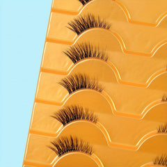10 Pairs Wispy Half Lashes 11mm Natural Look Clear Band