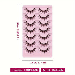 7 Pairs Fluffy & Spiky Mink False Eyelashes for Natural & Dramatic Look