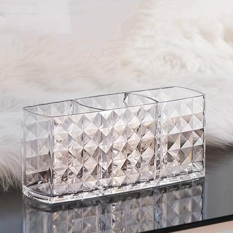 Vintage Makeup Brush Holder Organizer Clear Container Storage
