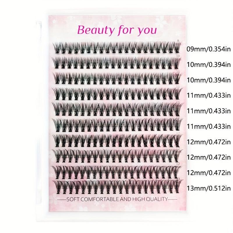 Cluster Eyelashes Natural Soft False Eyelashes Premade Spiky Curling Lashes