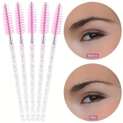 20pcs Crystal Eyelash Brush Spoolie Brushes for Extensions and Mascara