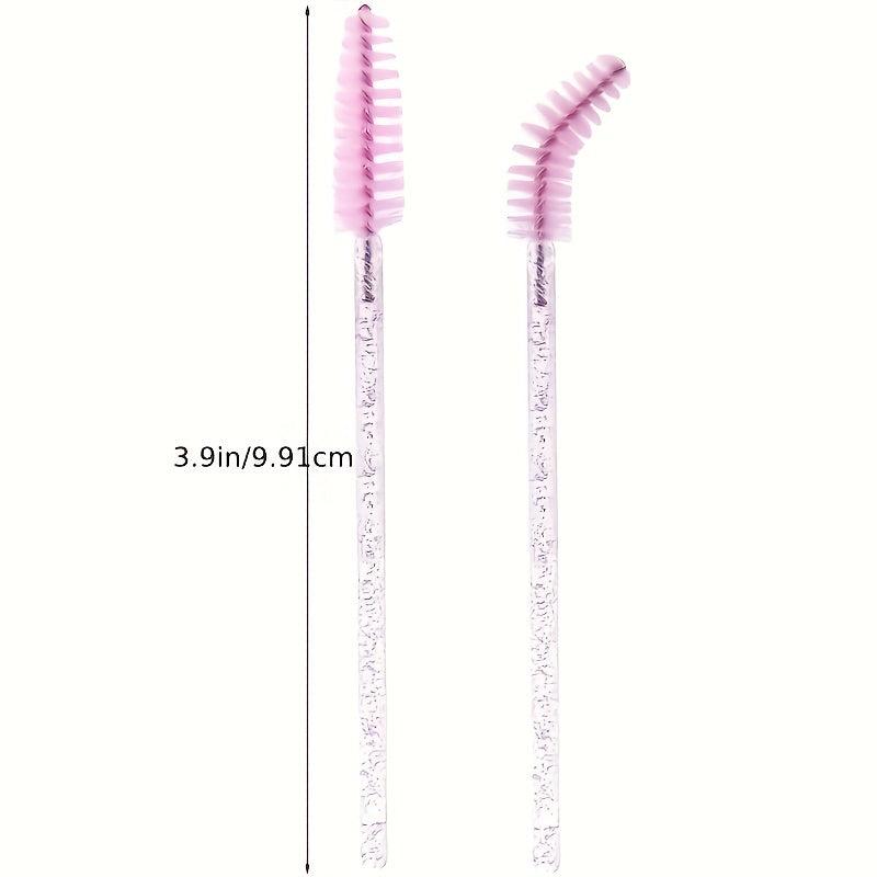 20pcs Crystal Eyelash Brush Spoolie Brushes for Extensions and Mascara