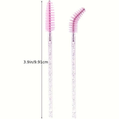 20pcs Crystal Eyelash Brush Spoolie Brushes for Extensions and Mascara