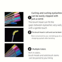 20pcs Crystal Eyelash Brush Spoolie Brushes for Extensions and Mascara
