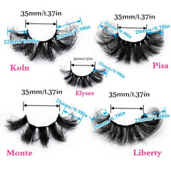 4 Pairs 25mm 5D Fluffy Natural Faux Mink Eyelash Extension