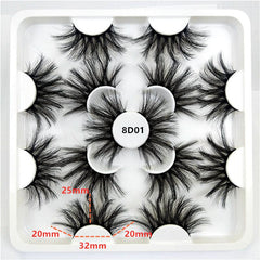 7 Pairs Dramatic 3D Mink False Eyelashes for Makeup Look