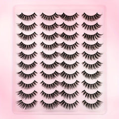 20 Pairs Faux Mink Lashes Fluffy Natural False Eyelashes