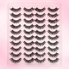 20 Pairs Faux Mink Lashes Fluffy Natural False Eyelashes