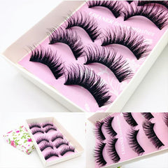 5 Pairs Natural-Looking Long False Eyelashes