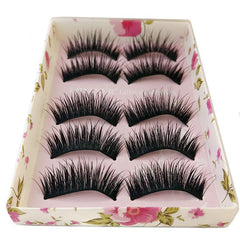 5 Pairs Natural-Looking Long False Eyelashes