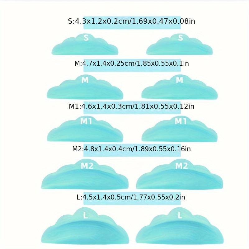 10 pcs Reusable Lash Lift Rods and Pads for Lash Lifting - 5 Sizes