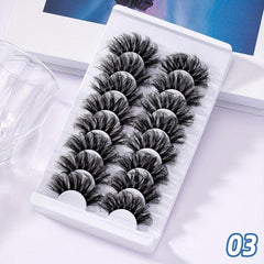 8 Pairs Dramatic 8D Cat Eye Fluffy Faux Mink Lashes