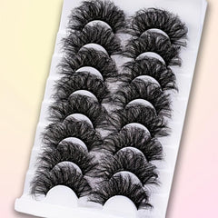 8 Pairs Dramatic 8D Cat Eye Fluffy Faux Mink Lashes