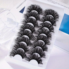 8 Pairs Dramatic 8D Cat Eye Fluffy Faux Mink Lashes