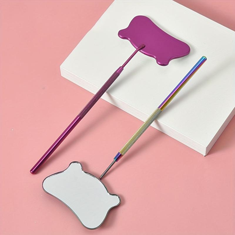 Bear Shaped Lash Extension Mirror Stainless Steel Makeup Tool