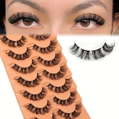 7 Pairs Natural Eyelashes Cluster Extensions 6-15mm Mixed Length False Eyelashes