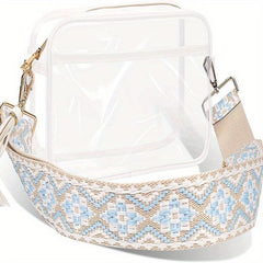 Stylish Clear Makeup Bag with Wide Shoulder Strap for Travel