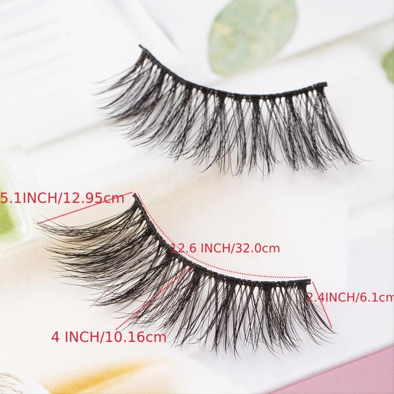 5 Pairs Faux Mink 5D Wispy False Eyelashes for Cat Eye Look