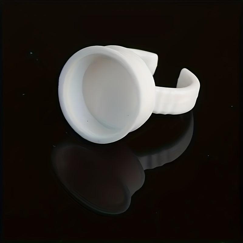 100pcs Makeup Glue Rings Nail Art Tattoo Glue Rings Eyelash Extension Rings