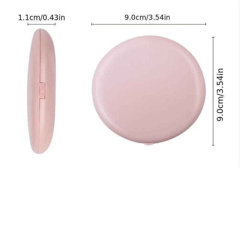Compact LED Vanity Mirror with Magnifying Glass