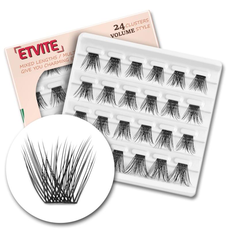 5 Boxes D Curl Cluster Mixed Style Lashes DIY Eyelash Extensions
