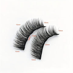 3 Pairs Magnetic False Eyelashes Set with Eyeliner and Tweezers
