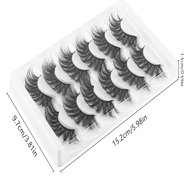 Voluminous 8D Faux Mink Eyelashes Natural Soft and Fluffy Extensions