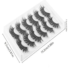 Voluminous 8D Faux Mink Eyelashes Natural Soft and Fluffy Extensions