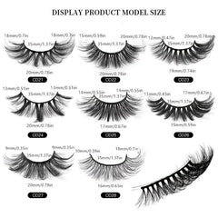 Voluminous 8D Faux Mink Eyelashes Natural Soft and Fluffy Extensions