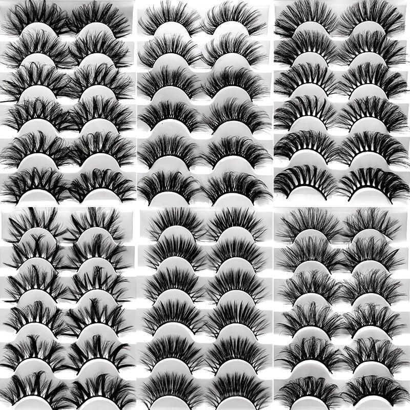 Voluminous 8D Faux Mink Eyelashes Natural Soft and Fluffy Extensions