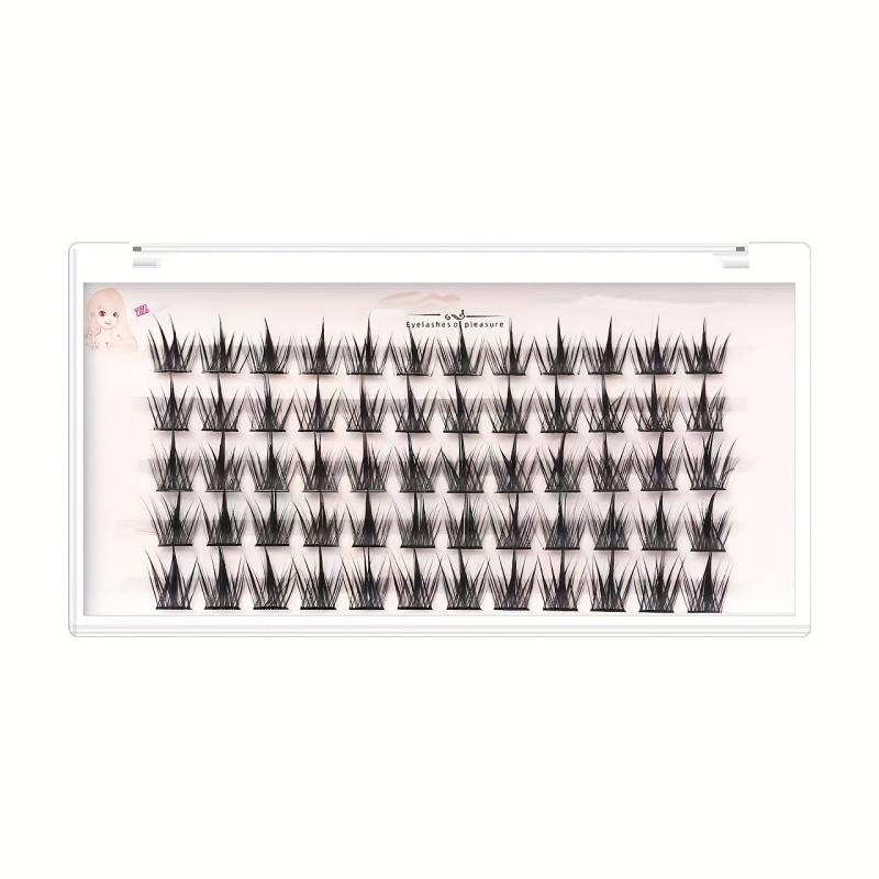 100 Clusters False Eyelashes Segmented Curling Natural