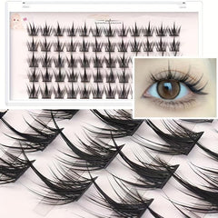 100 Clusters False Eyelashes Segmented Curling Natural