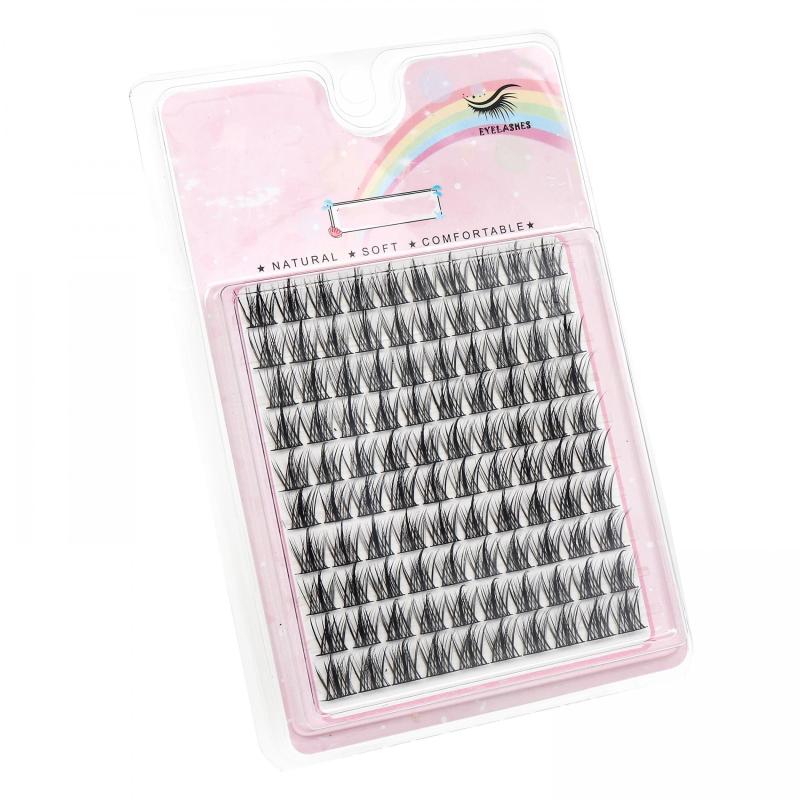 100 Clusters False Eyelashes Segmented Curling Natural