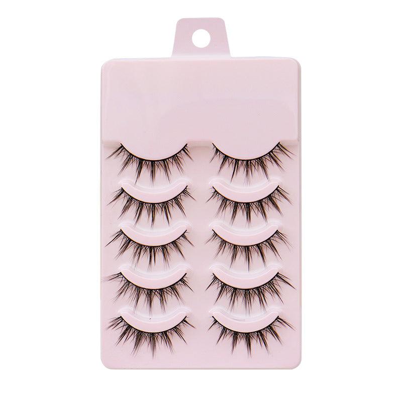 5 Pairs Manga Lashes Cos Dance Eyelashes 3D Natural Faux Mink Extension