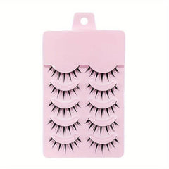 5 Pairs Manga Lashes Cos Dance Eyelashes 3D Natural Faux Mink Extension